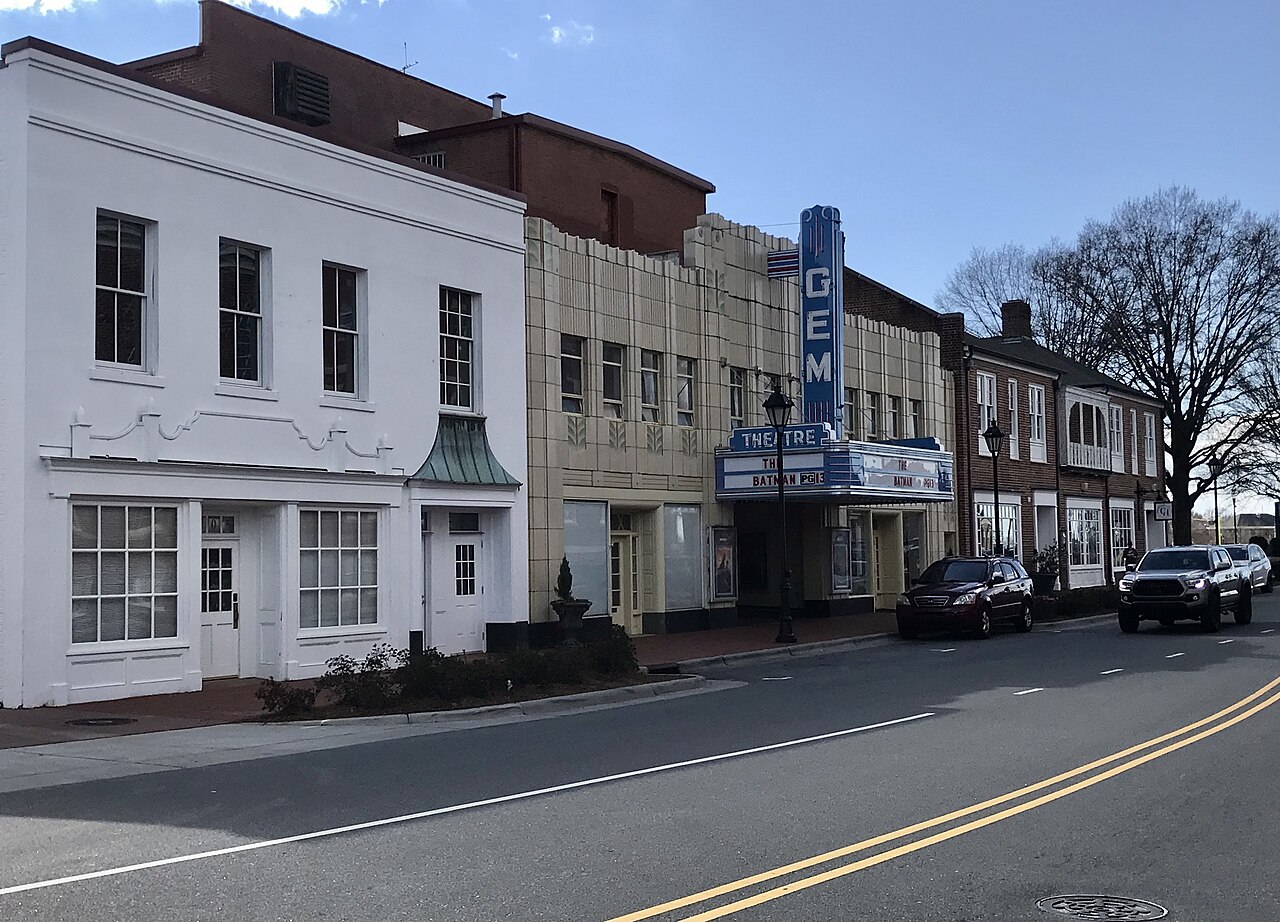 Gem Theatre in downtown Kannapolis, North Carolina